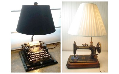 Vintage Αντικείμενα μετατρέπονται σε φωτιστικά