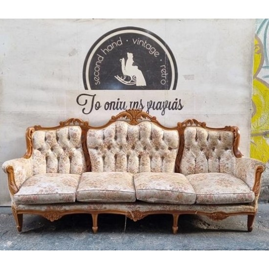 Τετραθέσιος καναπές σκαλιστός Granny 117906