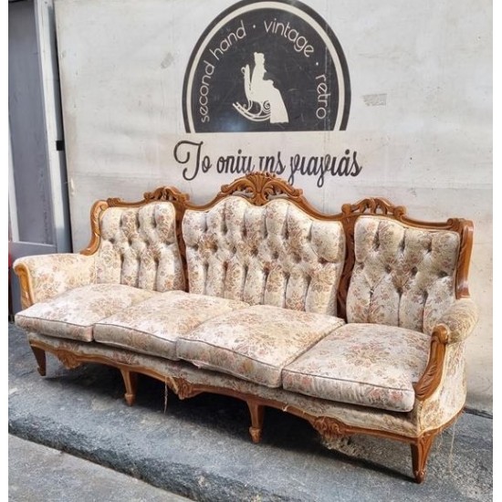 Τετραθέσιος καναπές σκαλιστός Granny 117906