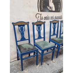 Καρέκλα τραπεζαρίας μπλε Granny's 103109