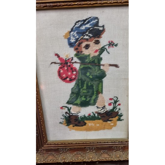 Κάδρο Κέντημα με σκαλιστή κορνίζα Granny's 102725