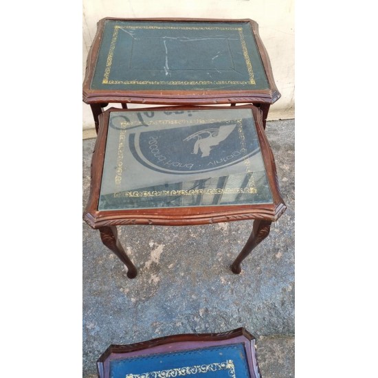 Τραπεζάκια ζιγκόν με δερμάτινη επιφάνεια Granny's 111153