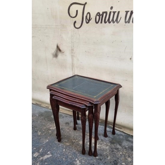 Τραπεζάκια ζιγκόν με δερμάτινη επιφάνεια Granny's 111153