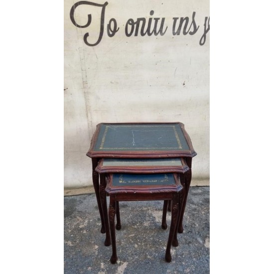 Τραπεζάκια ζιγκόν με δερμάτινη επιφάνεια Granny's 111153