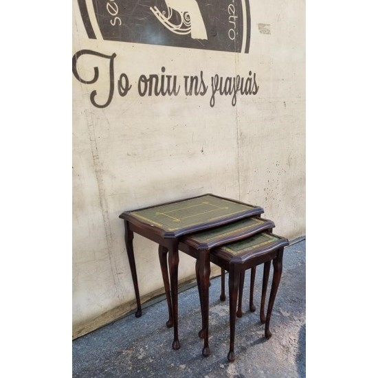 Τραπεζάκια ζιγκόν με δερμάτινη επιφάνεια Granny's 113694