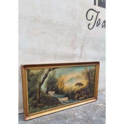 Κάδρο ζωγραφική με χρυσή κορνίζα Granny's 112767