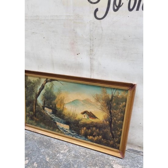 Κάδρο ζωγραφική με χρυσή κορνίζα Granny's 112767