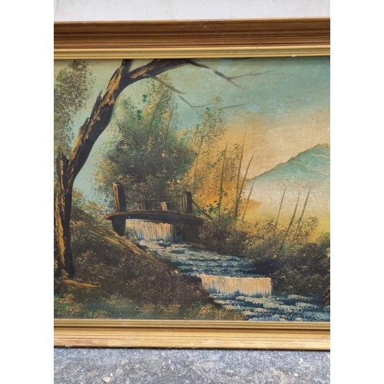 Κάδρο ζωγραφική με χρυσή κορνίζα Granny's 112767