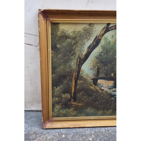 Κάδρο ζωγραφική με χρυσή κορνίζα Granny's 112767