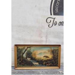 Κάδρο ζωγραφική με χρυσή κορνίζα Granny's 112767