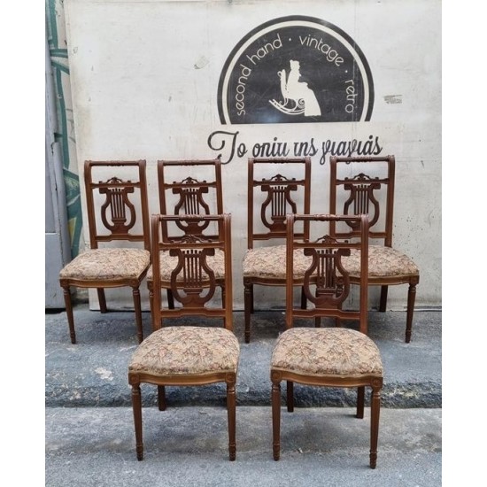 Καρέκλα εποχής με σχέδιο λύρας στην πλάτη Granny's  107754