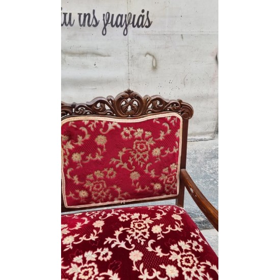 Διθέσιος καναπές με σκαλίσματα Granny's 112494
