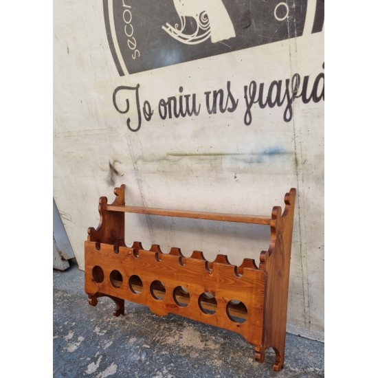 Ξύλινη μπουκαλιέρα τοίχου Granny's 116579