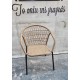 Καρεκλοπολυθρόνα με ψάθα Granny's 119551